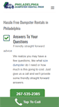 Mobile Screenshot of dumpsterrentalphiladelphiapa.net